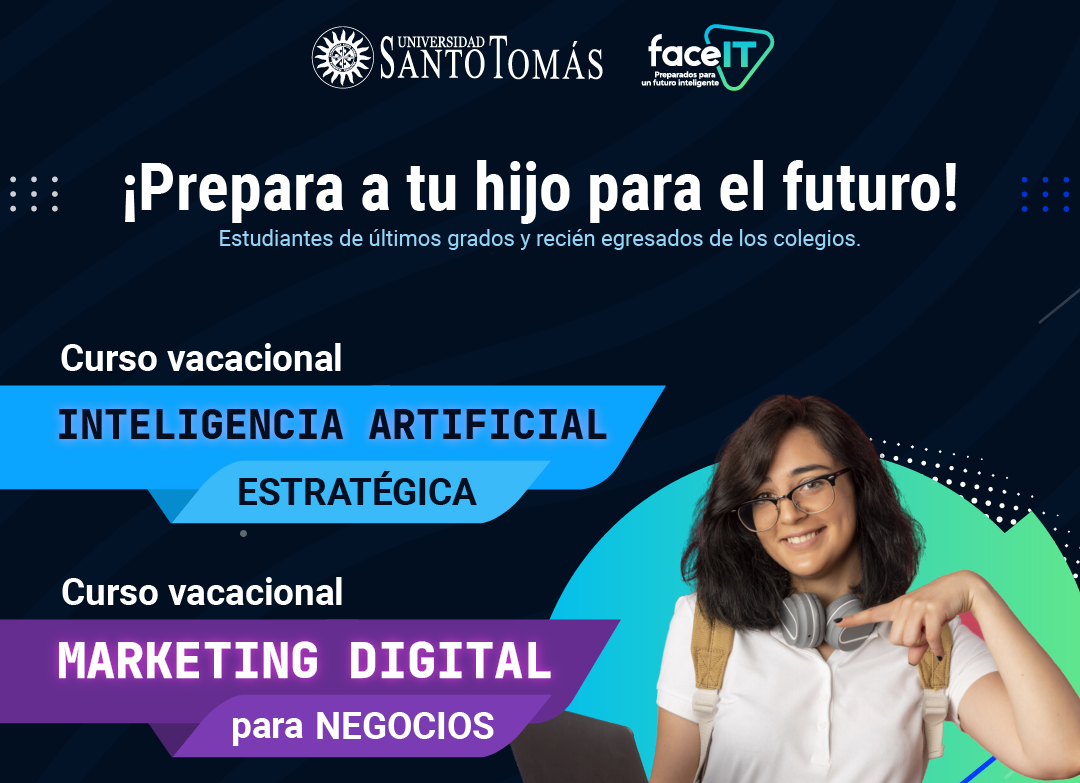 Alianza entre U.Santo Tomás y Fundación FaceIT logró que jóvenes recibieran su certificado internacional en IA y Marketing digital